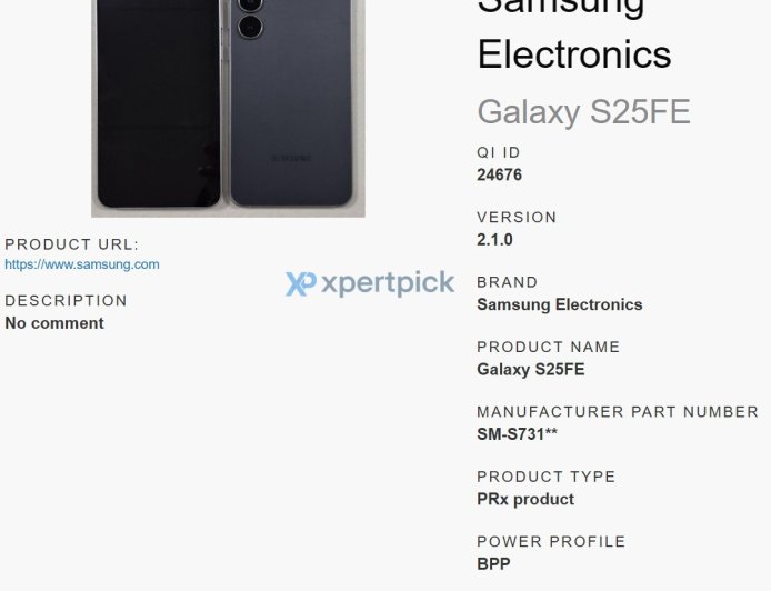 三星 Galaxy S25 FE 手机证件照首曝：家族式设计