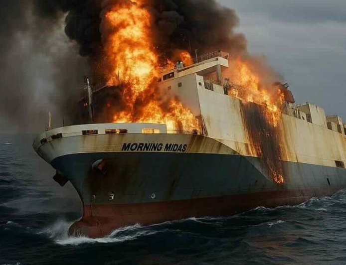 一艘滚装船在公海失火，烧出国际航运业的困境