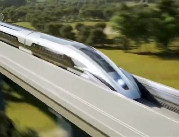 时速 600 公里贴地飞行，我国超导电动高速磁浮列车首次亮相世界