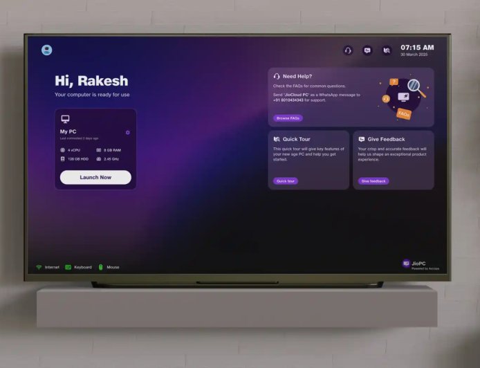印度 Jio 面向机顶盒用户推出云端 PC，目标让有电视的家庭“用上电脑”
