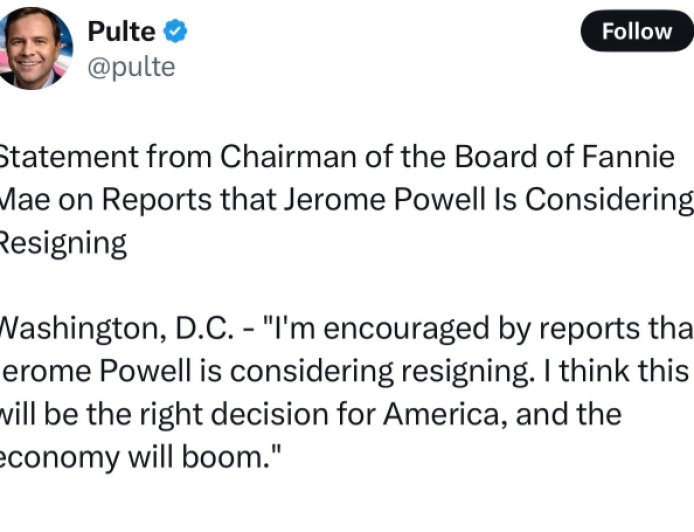 美政府高官公开发帖暗示：鲍威尔考虑辞职