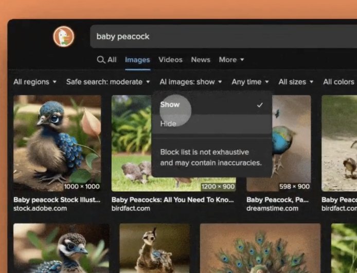 搜索结果中 AI 图片太多不用愁:DuckDuckGo 浏览器上线新功能帮你一键过滤