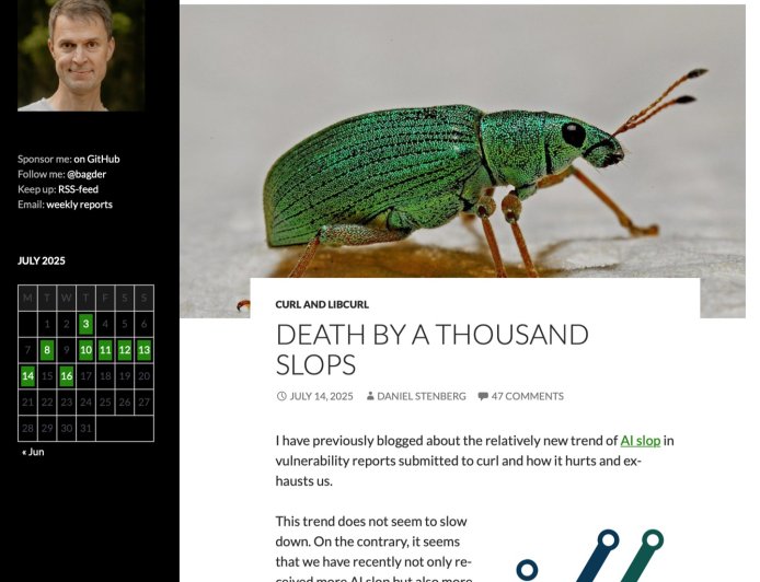 因被 AI 生成的虚假漏洞报告轰炸，开源网络工具 cURL 考虑停止提供安全赏金