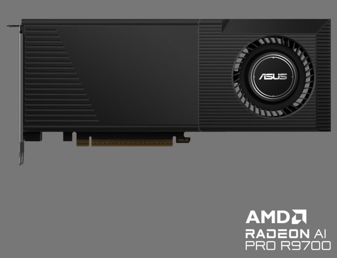 华硕近来首款鼓风散热显卡，Turbo Radeon AI PRO R9700 上线