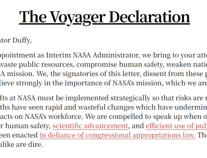 NASA 被裁员工集体发声：将带走无可替代的知识与经验，或危及任务安全与执行效率