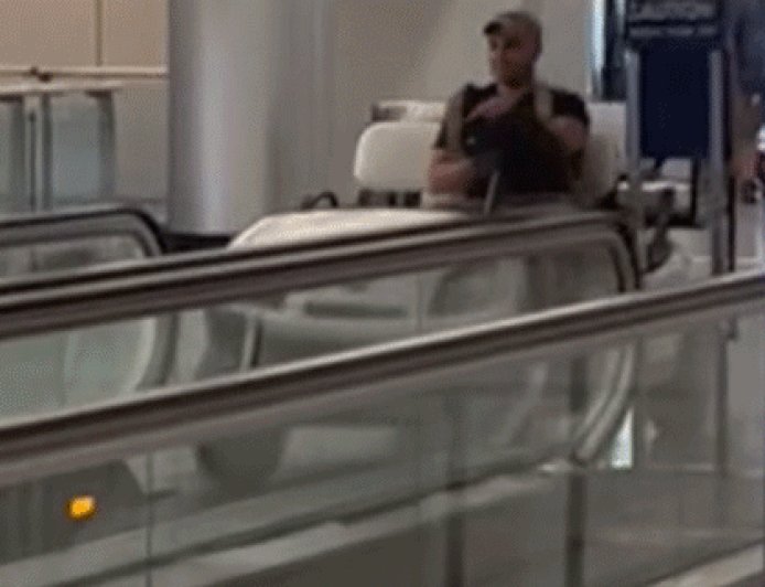 Viral video shows allegedly drunk man take airport golf cart on walkway joy ride