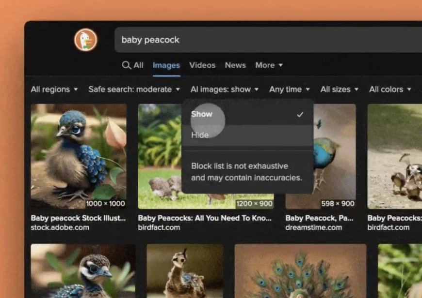 搜索结果中 AI 图片太多不用愁:DuckDuckGo 浏览器上线新功能帮你一键过滤