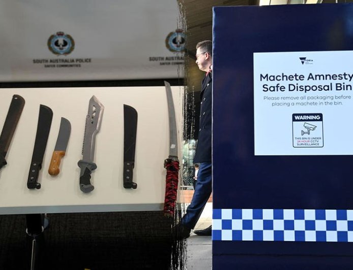 Australian state rolls out machete ‘disposal bins’ ahead of ban