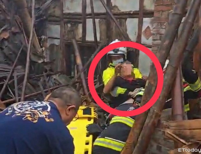 豪雨不斷！斗南木造老屋轟然倒塌　61歲婦受困木頭堆獲救