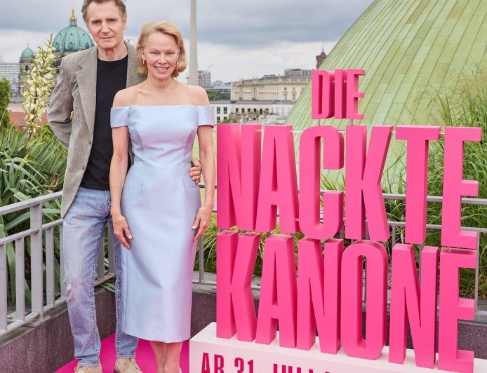 What Pamela Anderson and Liam Neeson Have Said About Their 'Chemistry'