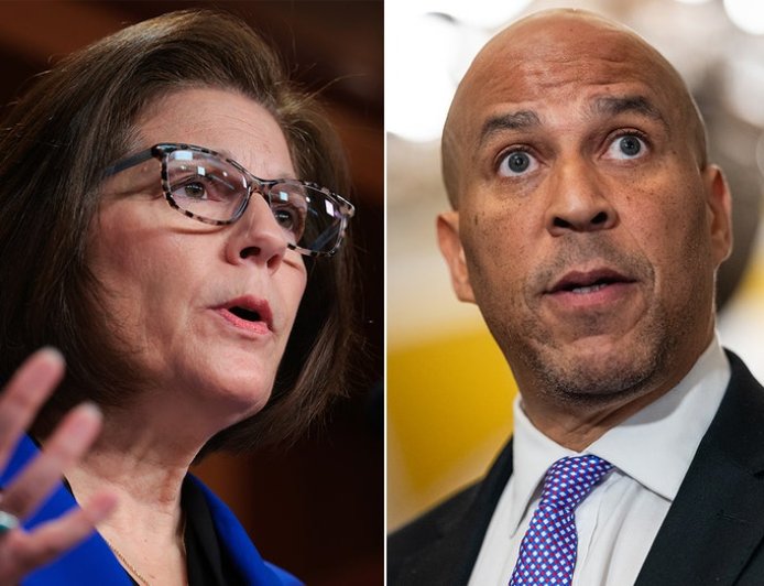 Democratic senator defends working with Trump after Booker's 'complicity' accusation