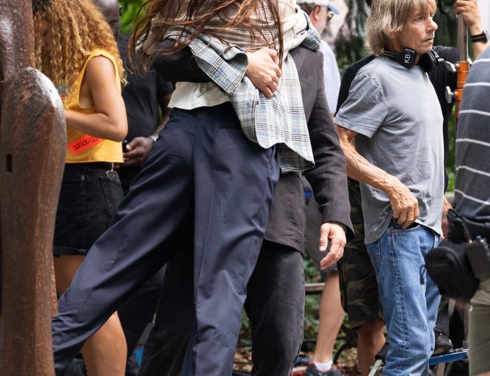 Katie Holmes Leaps Into Joshua Jackson’s Arms on ‘Happy Hours’ Set 