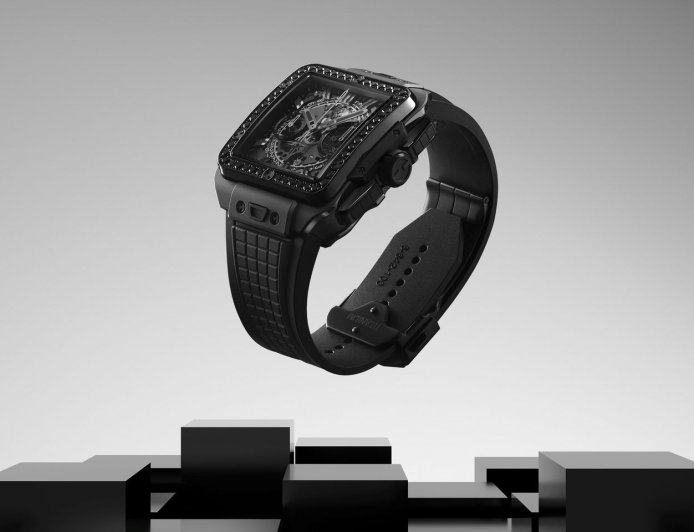 HUBLOT黑鑽錶低調奢華　方形建築結構絕配型男