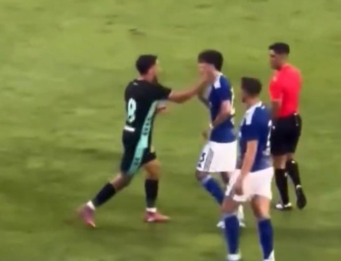 Ex-Premier League star sent off for punching opponent in face as furious brawl erupts in friendly