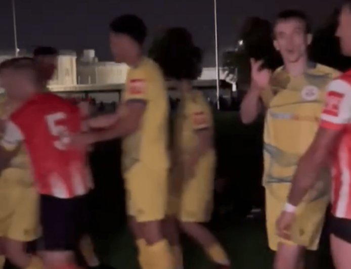 Mass brawl breaks out and referee knocked over in ‘most football match ever’