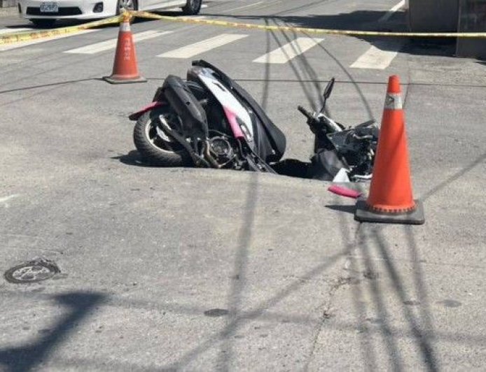 彰化二林路口「恐怖天坑」！慘摔騎士驚恐回憶：一片黑黑的