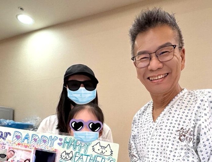 沈玉琳住院後首曝近照! 同框女兒慶祝父親節:充滿信心