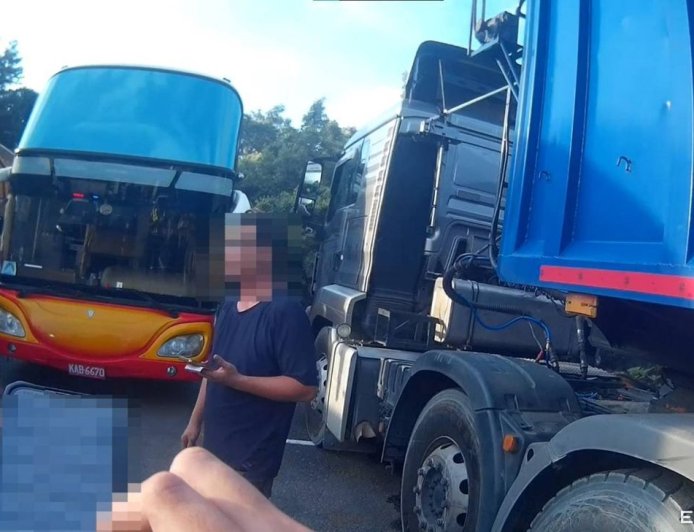 大貨車沒掛大牌還違停！心虛狂逃15公里　吃10張罰單恐噴25萬