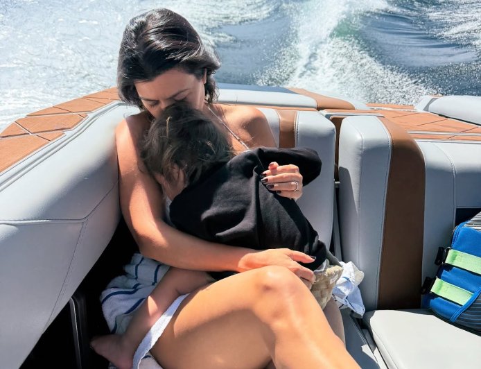 Kourtney Kardashian Addresses Backlash to Pic of Rocky Without Life Vest