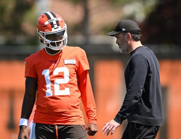 Shedeur Sanders' coach declines to give clarity on quarterback's standing after stunning preseason debut