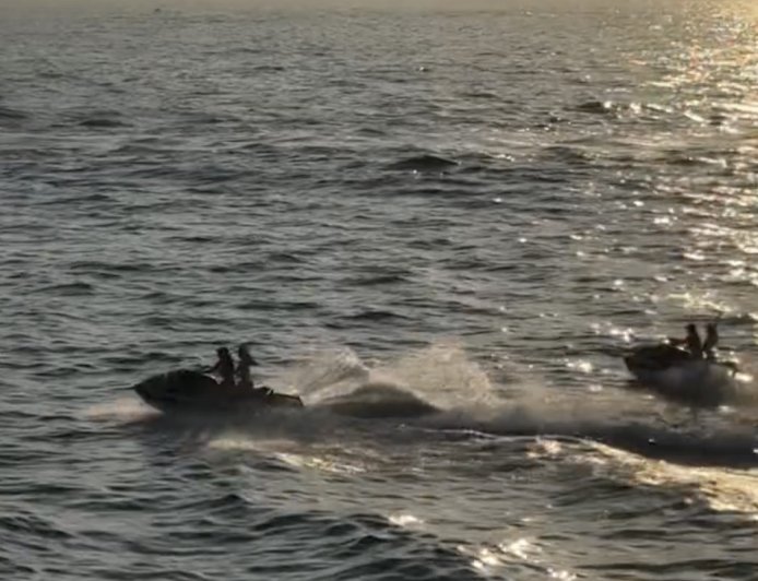 Brooks Nader and Her Sisters Jetski Naked in the Mediterranean