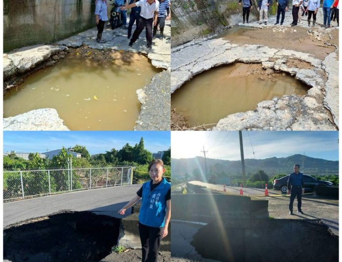 恐怖!彰化社頭土石流掏空地基 暴雨後驚現「4個大天坑」