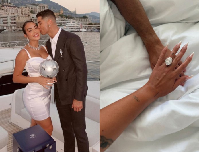 C羅獻1.5億巨鑽求婚　女友戴「鴿子蛋」喊我願意