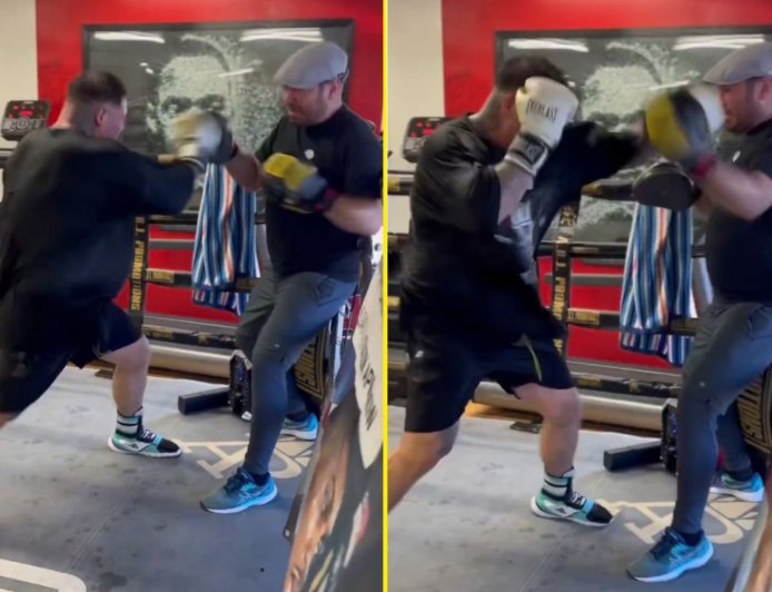 ‘Has to be sped up’ – Andy Ruiz Jr shows off blistering hand speed in first training footage since surgery