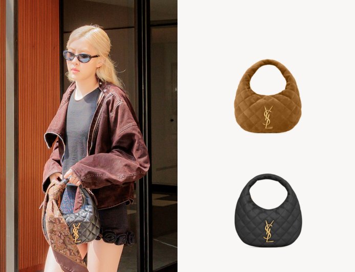 Rosé私服曝光Saint Laurent新半月包！ICARINO絎縫、金色標識超百搭