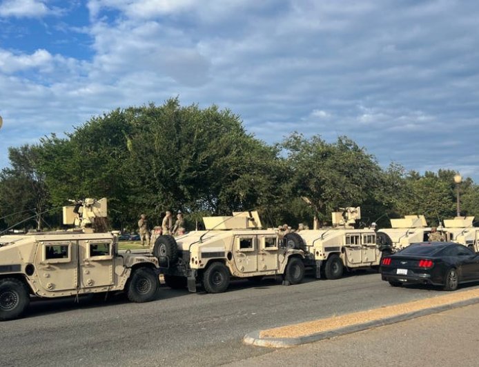 National Guard troops spotted in Washington DC as Trump launches crackdown on street crime