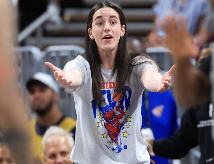 Heated Caitlin Clark yells at referees and holds back coach as Paige Bueckers makes statement vs Fever