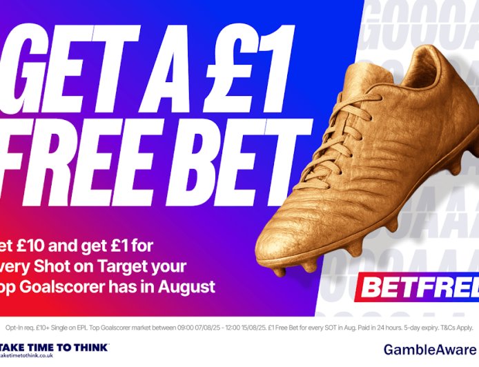 Back a player to be Top Goalscorer in Premier League get £1 free bets for every Shot On Target!