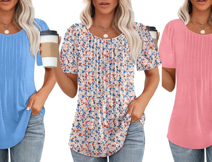 Midsection Struggles? These 17 Pleated Tops Cleverly Flatter and Slim — Starting at $8