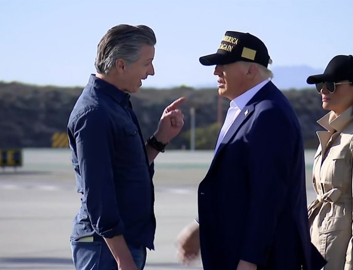 Newsom's office continues to mock Trump using his social media writing style: 'TINY HANDS'