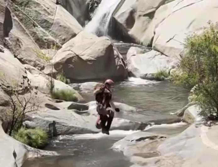 California man rescued by helicopter after spending two days trapped behind waterfall