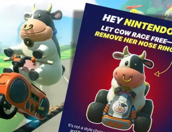 动物权益组织呼吁任天堂移除奶牛的鼻环，称其为“残忍的工具”