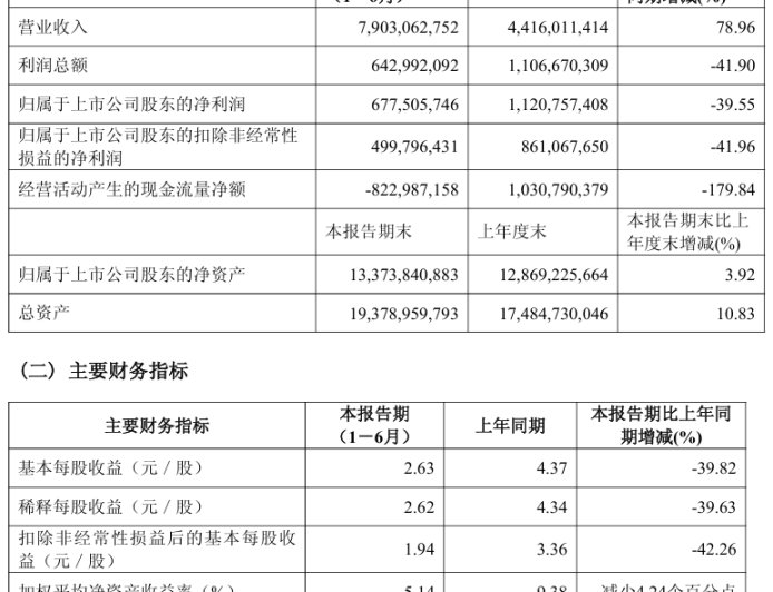 石头科技 2025 上半年营收同比增长 78.96%，净利润 6.78 亿元同比下降 39.55%
