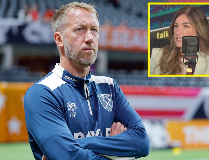‘He’s a great man’ – Karren Brady backs Graham Potter as ‘uninspiring’ manager questioned after shock West Ham defeat