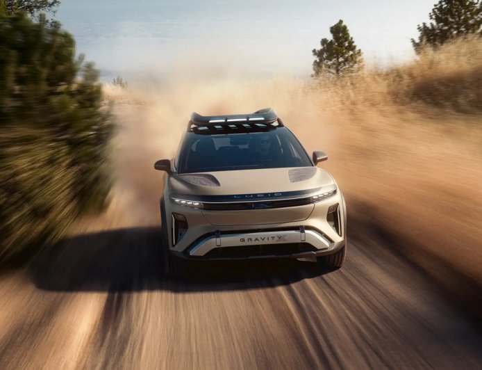 美造车新势力 Lucid 公布越野 SUV 概念车 Gravity X，引擎盖点缀地形图