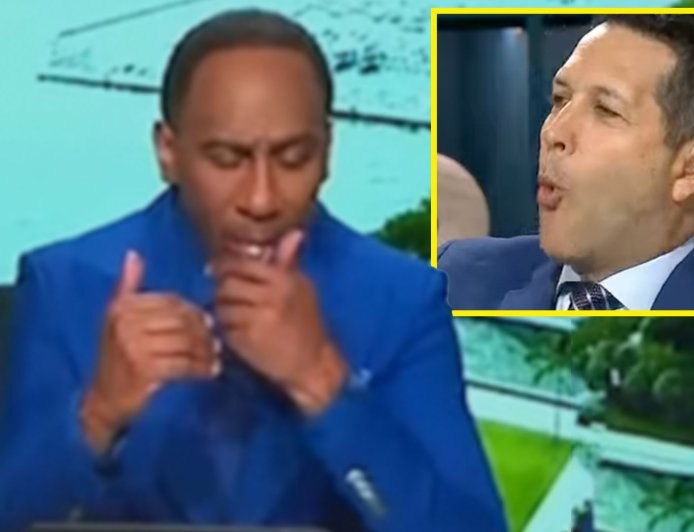 ‘Is that a tooth?’ &#8211; Stephen A. Smith leaves First Take crew in shock over bizarre on-air spitting incident