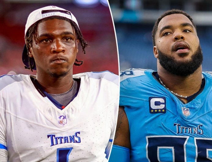 Titans' Cam Ward sparks practice fight with Jeffery Simmons after mocking his signature celebration