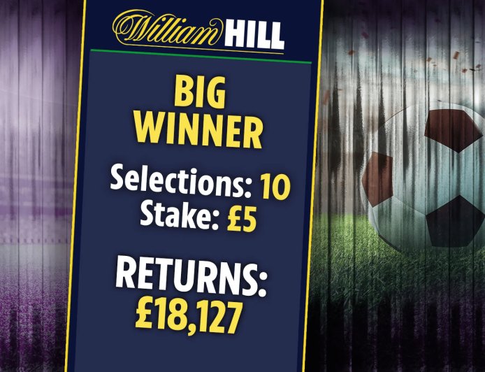Lucky fan turns £5 into £18,000 with 10-fold acca victory on opening weekend