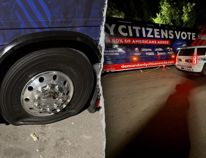 Tea Party bus vandalized in Phoenix during nationwide tour, group says they 'will not be intimidated'