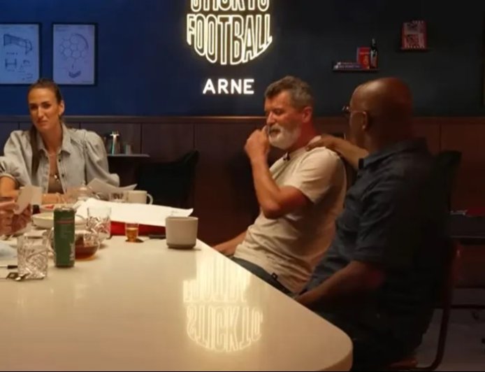 &#8216;Beautiful&#8217; &#8211; Roy Keane comforted by Ian Wright after fighting back tears in rare display of emotion