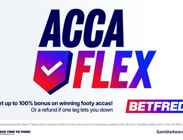 Premier League Acca Flex: Get up to 100% bonus on your acca or money back as cash if one leg lets you down with Betfred