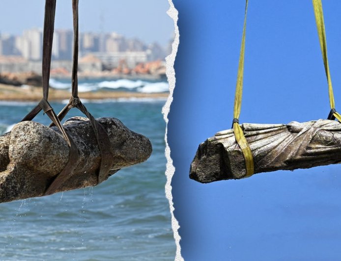 Ancient artifacts of sunken city likely destroyed by earthquake or tsunami plucked from seafloor