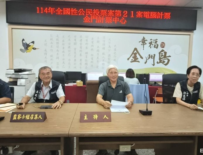 核三公投金門1小時完成開票！同意票一面倒輾壓　投票率12.38%