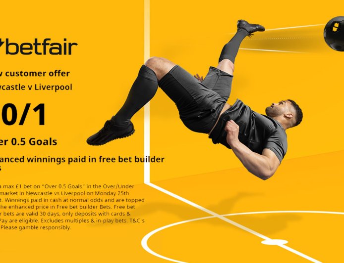 Newcastle v Liverpool betting offer: Get 50/1 on a goal to be scored with Betfair