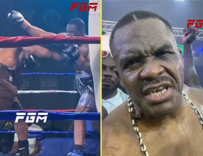 Controversial boxer returns with stoppage win after 16 years in prison and calls out Oleksandr Usyk