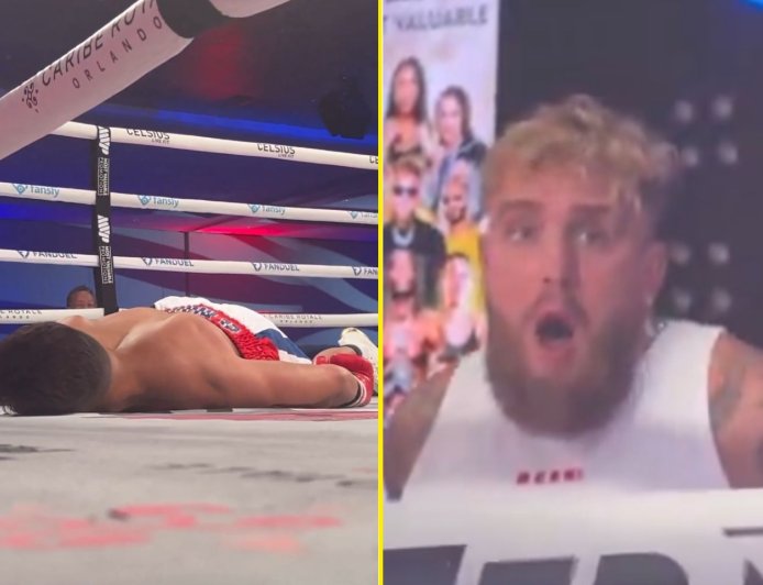Jake Paul left gobsmacked as he witnesses brutal face-plant KO on his own show